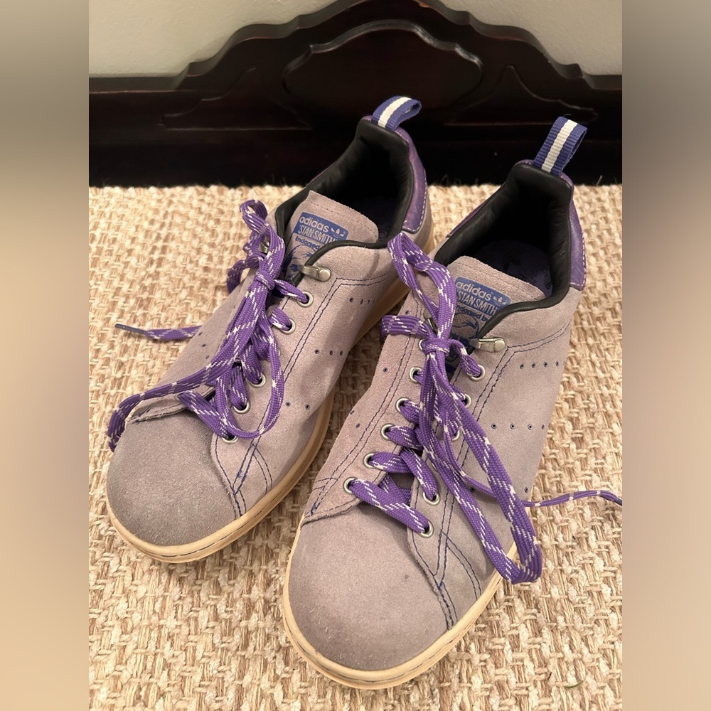 Adidas Stan Smith 80's Sneaker Men Sz 8 Joker Purple Gray Retro Rare